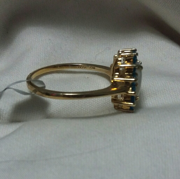 Opal and Neon Apatite Ring - Picture 4 of 6